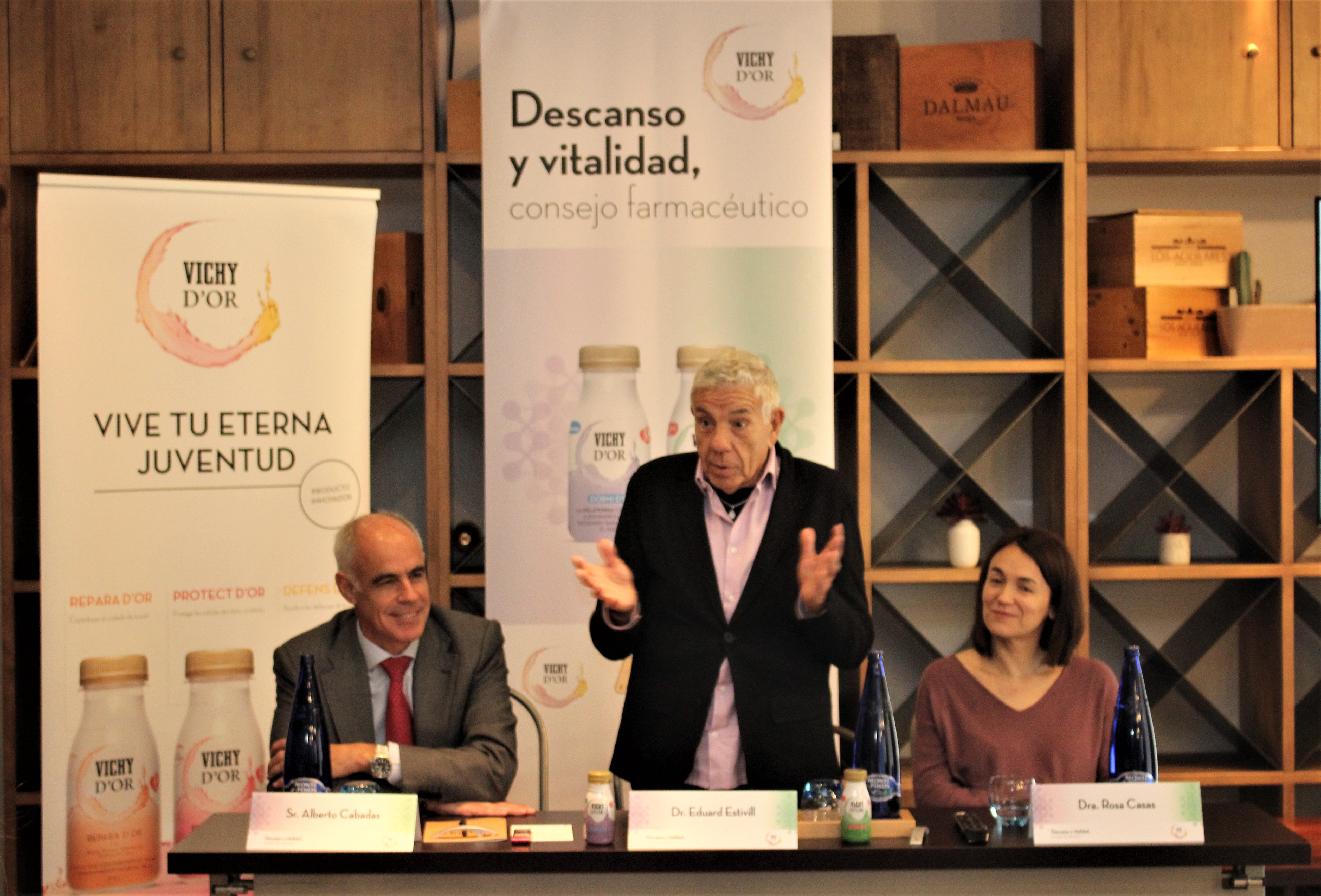 Sr. Alberto Cabadas (Director De Innovación De Vichy Catalan Corporation), Dr. Eduardo Estivilly La Dra Rosa Casas (Science Project Manager Del Hospital Clínico De Barcelona).